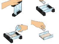 Gel Electrophotels Steps  comb, buffer, electrode : comb, buffer, electrode