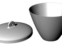 CRUCIBLE AND COVER  CRUCIBLE AND COVER